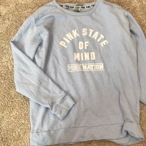 Pink blue sweatshirt, worn a few times